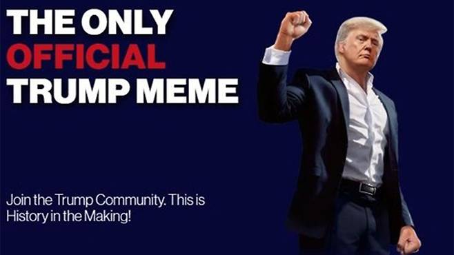 밈 코인 '오피셜 트럼프' 홈페이지 [홈페이지 캡처]