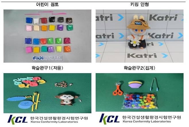 안전성 검사 결과 부적합 판정 받은 중국 직구 어린이 완구 / 사진= 서울시 제공