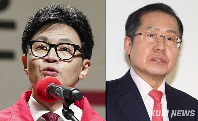 한동훈 국민의힘 예비후보(왼쪽부터)와 홍준표 국민의힘 예비후보(가나다순). 쿠키뉴스 자료사진