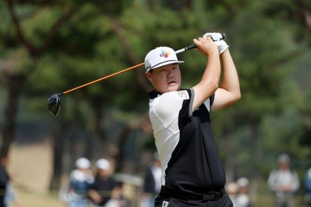 임성재의 KPGA 투어 우리금융 챔피언십 경기 모습. /KPGA