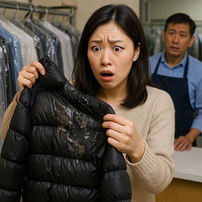 세탁 후 훼손된 의류 [AI 생성 이미지]