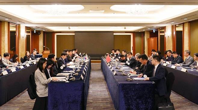 23일 서울 시내 모처에서 제3차 해양협력대화가 열리고 있다. 연합뉴스