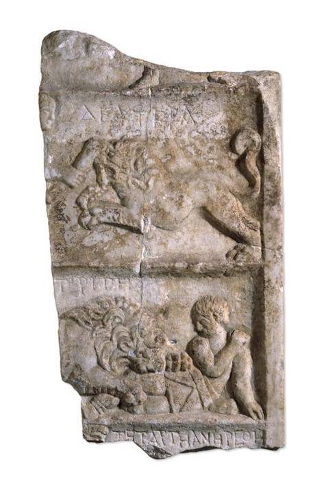 로마 시대 대리석 부조의 사자와 검투사 [The Trustees of the British Museum. 재판매 및 DB 금지]