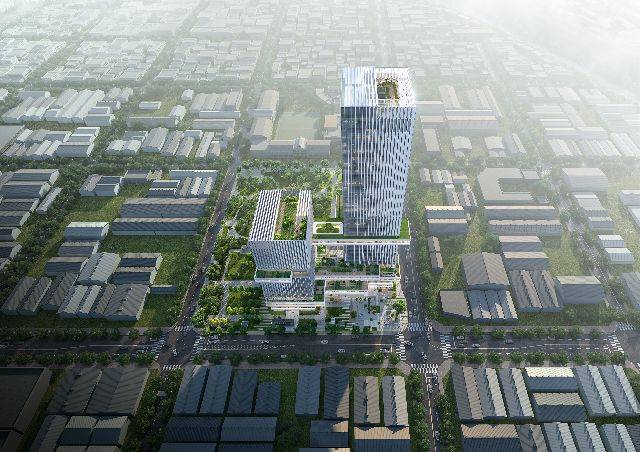 에이앤유디자인그룹건축사무소 컨소시엄의 서부산 행정복합타운 공모 당선작. 부산도시공사 제공