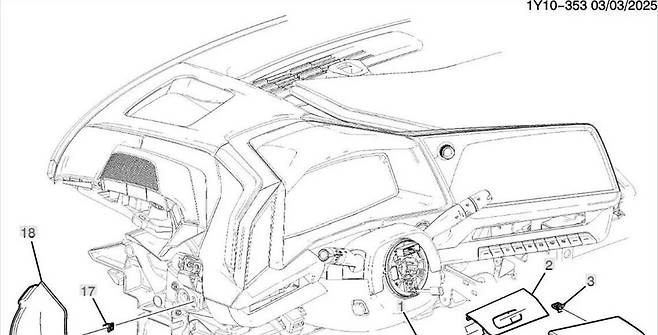 사진 : 유출된 GM 부품 다이어그램 (출처=Corvette Forum)