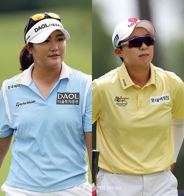 미국여자프로골프(LPGA) 투어 2025시즌 첫 메이저 대회 셰브론 챔피언십에 출전한 유해란, 김효주 프로가 1라운드에서 경기하는 모습이다. 사진제공=ⓒAFPBBNews = News1