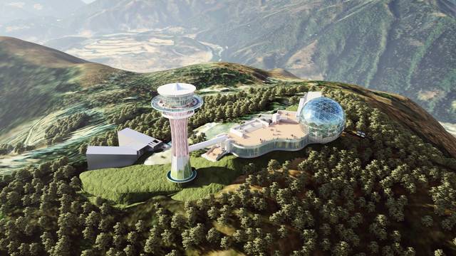 ▲ 봉래산명소화사업의 핵심 시설인 봉래산 정상 전망대 시설 조감도