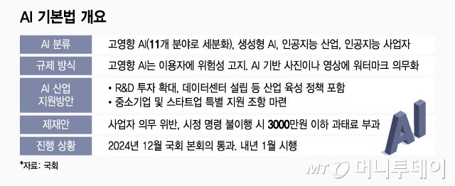 AI 기본법 개요/그래픽=윤선정