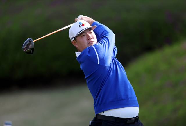 11번 홀 티샷하는 임성재. 사진 제공=KPGA
