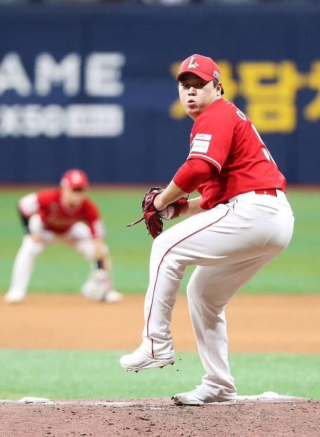 ▲ SSG 불펜의 미래로 큰 기대를 모으고 있는 이로운 ⓒSSG랜더스