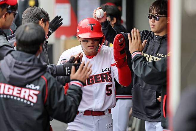 ▲ 김도영은 허벅지 상태에 대한 불안감이 많이 사라졌다고 자신했다. ⓒKIA타이거즈