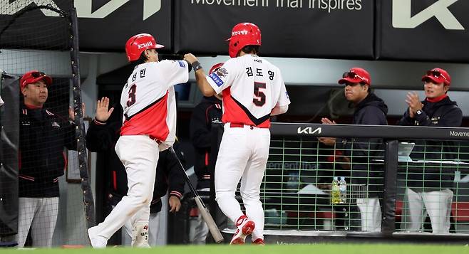 ▲ 스윙 하나로 경기를 바꿀 힘이 있다는 것을 증명한 김도영 ⓒ연합뉴스