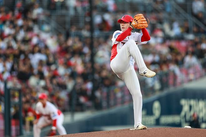 KIA 선발 양현종이 25일 광주-기아 챔피언스 필드에서 열린 2025 KBO리그 LG전에서 역투하고 있다. 사진 | KIA 타이거즈