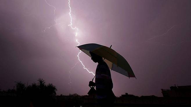 뇌우의 강한 상승 및 하강 기류로 꽃가루가 사방으로 뿌려질 수 있다