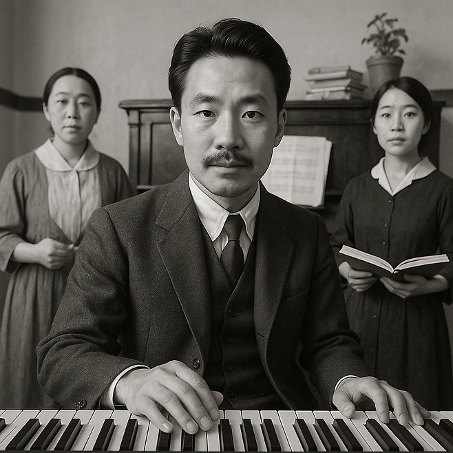 주제를 강조하는 방식의 사진 촬영의 예. chatGPT로 제작한 이미지임.