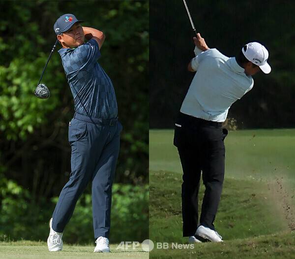 2025년 미국프로골프(PGA) 투어 2인 1조 단체전 취리히 클래식에 출전한 김시우, 배상문 프로가 2라운드에서 경기하는 모습이다. 사진제공=ⓒAFPBBNews = News1
