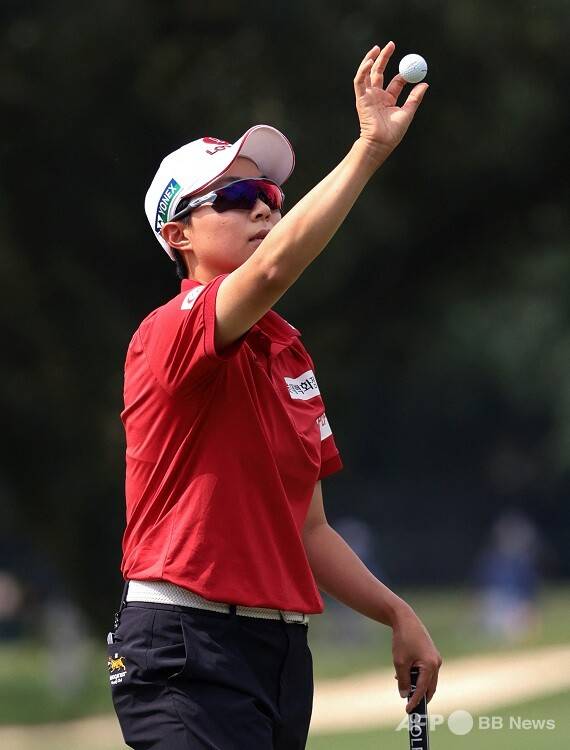 미국여자프로골프(LPGA) 투어 2025시즌 첫 메이저 대회 셰브론 챔피언십에 출전한 김효주 프로가 2라운드에서 경기하는 모습이다. 사진제공=ⓒAFPBBNews = News1