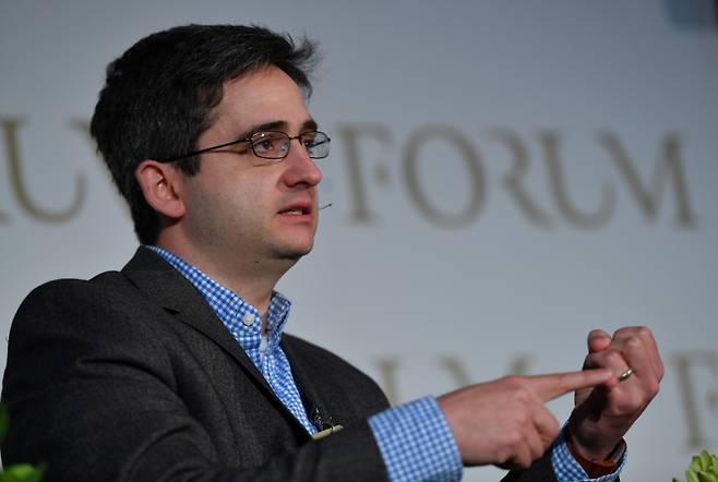 2017년 테크 컨퍼런스에 패널로 초청된 오렌 캐스의 모습. /사진제공=Collision Conference