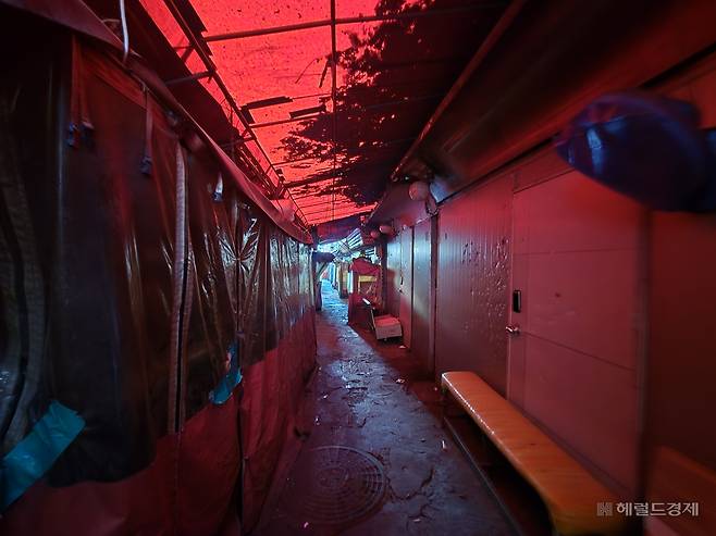 ‘미아리 텍사스’로 불리는 성북구의 집창촌 모습. 이곳은 재개발 계획에 따라 지난해 말부터 철거가 진행 중인데 여전히 영업을 이어가는 곳들이 있다. 김도윤 기자.