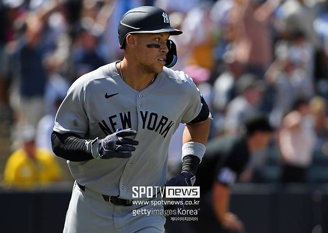 ▲ 지난 21일 탬파베이 레이스와 경기에 출전한 애런 저지.