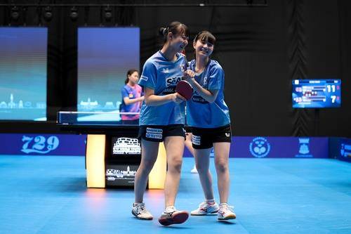 세계청소년탁구선수권 U-15 여자복식에서 준우승한 최서연(왼쪽)-허예림 콤비 [ITTF 홈피 제공. 재판매 및 DB 금지]