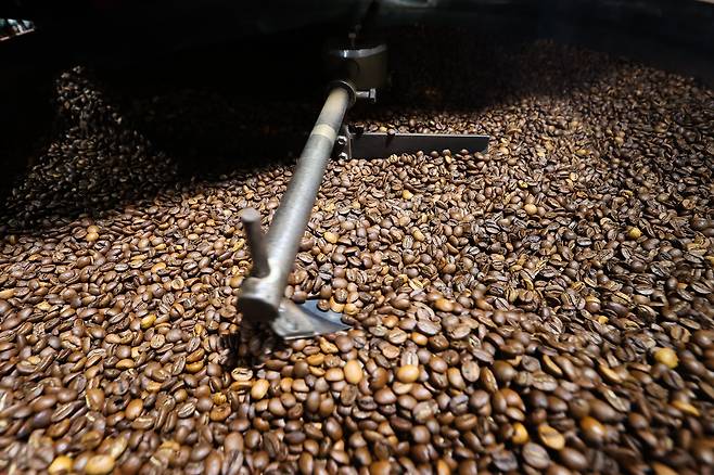 서울의 한 커피 로스팅 매장에서 원두를 볶고 있는 모습. 해당 사진은 기사 내용과 무관. /연합뉴스