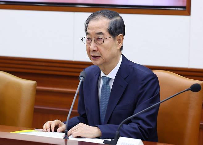 한덕수 대통령 권한대행 국무총리. 뉴시스