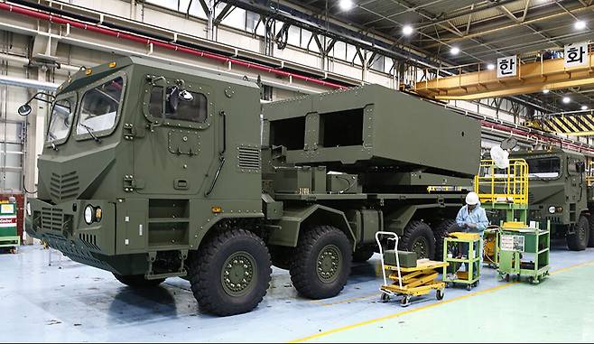 한화에어로스페이스 공장에서 천무 다연장로켓이 조립되고 있다. 세계일보 자료사진