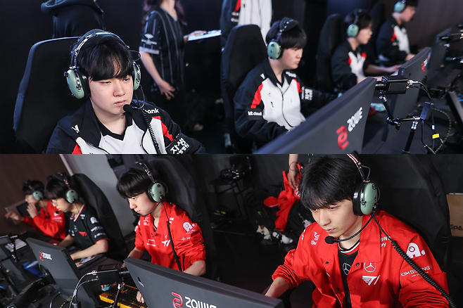 KT 롤스터(위)와 T1 아카데미(사진=LCK CL 제공).
