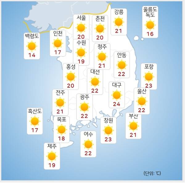 기상청= 오늘 오후 날씨