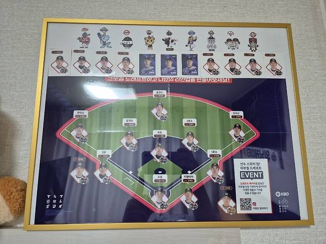 경기도 수원시에 사는 조규하(43)씨가 모은 프로야구 구단 케이티(KT) 위즈의 크보빵(KBO빵) 띠부씰. 조씨 제공