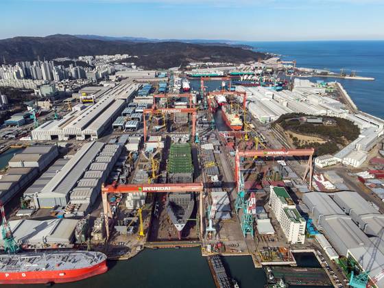 HD Hyundai Heavy Industries' Ulsan shipyard [HD HYUNDAI]