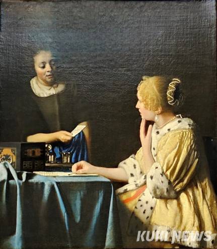 요하네스 페르메이르, 여주인과 하녀, 1664~1667, 캔버스에 유채, 90.2x 78.7cm, 뉴욕 프릭 컬렉션