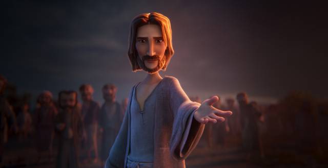 북미에서 흥행 중인 한국 애니메이션 '킹 오브 킹스' 스틸컷. 예수님이 주인공인 영국의 소설가 찰스 디킨스의 막내아들에게 손을 내밀고 있다. 모팩스튜디오 제공