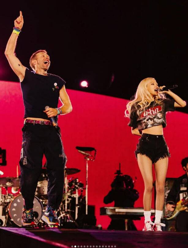 크리스 마틴, 블랙핑크 로제./소셜미디어