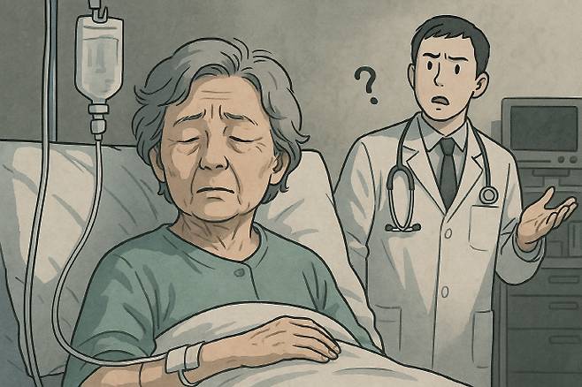 병원과 입원 환자의 갈등을 나타낸 AI이미지. /챗GPT