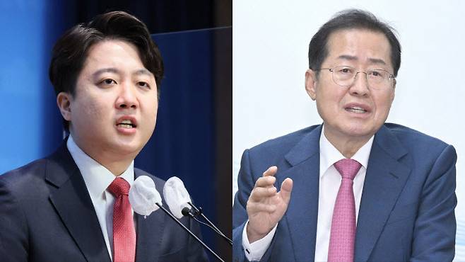 이준석 개혁신당 후보와 홍준표 전 대구시장. (사진=연합뉴스)