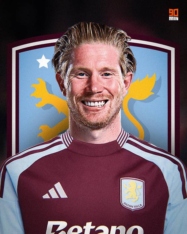 [스포츠조선 강우진 기자]아스톤 빌라가 맨체스터 시티의 전설 케빈 더브라위너 영입에 열려 있다. 아스톤 빌라 수뇌부는 우나이 에메리 아스톤 빌라 감독이 더브라위너 영입을 추진하고자 한다면 적극적으로 지원하겠다는 계획이다.

영국 풋볼인사이더는 28일(한국시각) '아스톤 빌라가 더브라위너 영입을 두고 내부 논의를 진행했다고 전해졌다'라고 보도했다. 사진=SNS