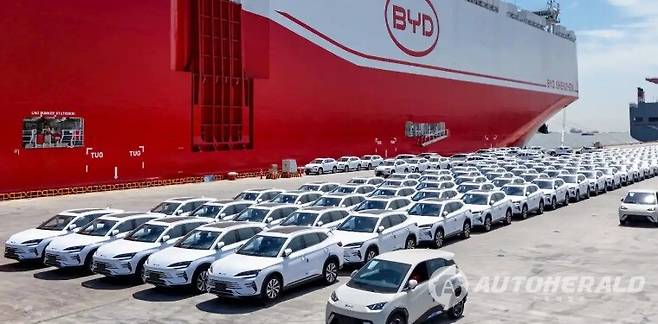 BYD 선전호 브라질로 첫 출항(BYD)