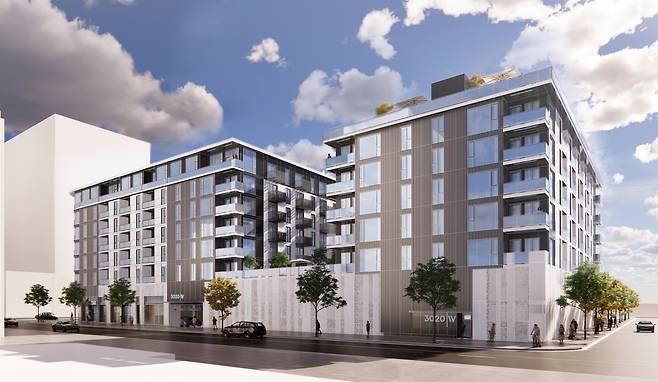 미국 LA 한인타운에 들어서는 The BORA 3020 프로젝트 예상 조감도. /반도건설 제공