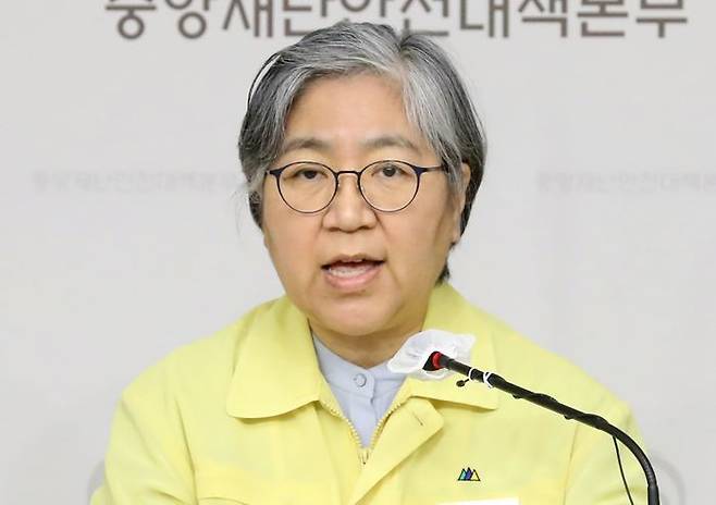 정은경 전 질병관리청장이 지난 2022년 4월 29일 세종시 정부세종청사에서 브리핑을 하는 모습 ⓒ뉴시스