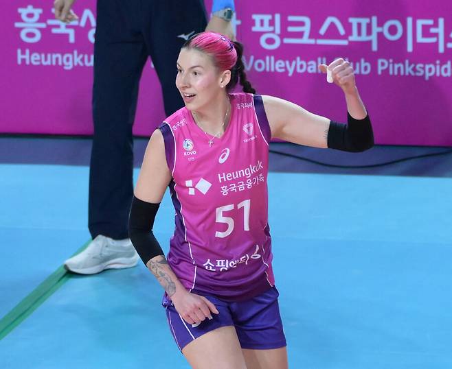 흥국생명의 윌로우. 한국배구연맹 제공