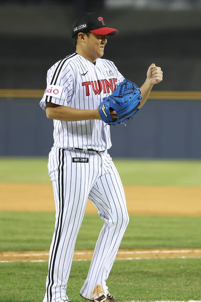 3월 27일 잠실 한화전에 등판한 송승기. LG 제공