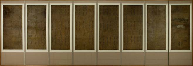 보물로 지정 예고된 ‘근정전 정시도 및 연구시 병풍’. [국가유산청]