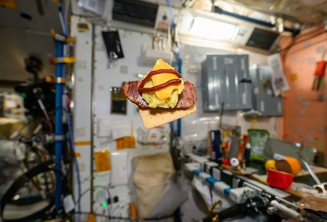 한국계 미국인 우주비행사 조니 김이 우주에서 만든 고추장 버거. 출처: 조니김 인스타그램. 2025.04.29