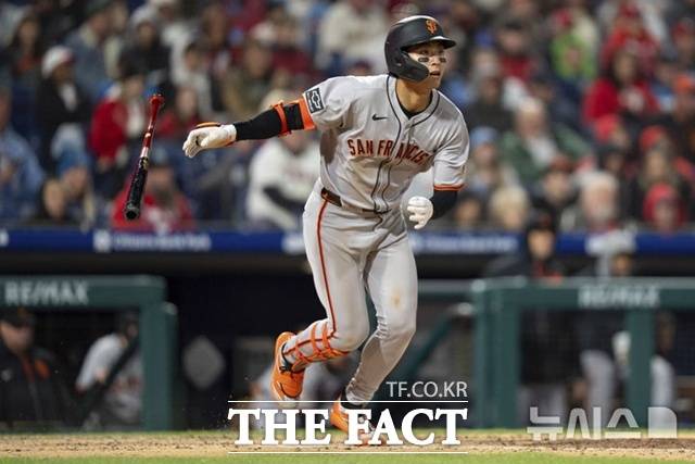 샌프란시스코 이정후가 30일(한국시간) 샌디에이고전서 닷새 만에 타점을 추가했다. /뉴시스