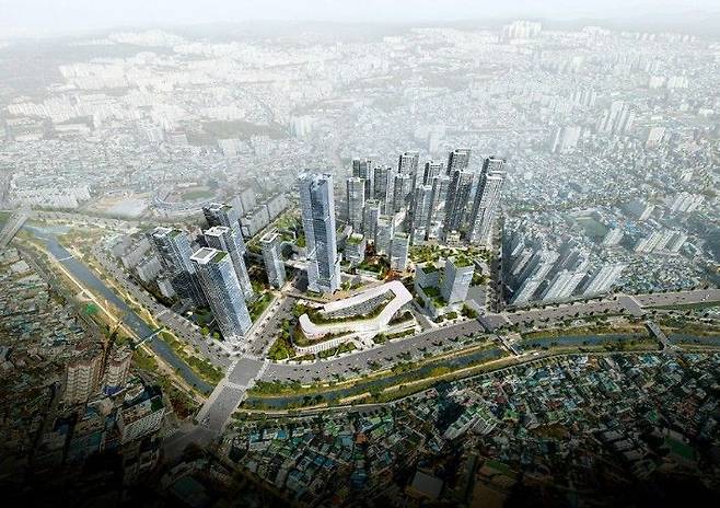 광주 북구 임동 옛 전방·일신방직 부지 개발 조감도.