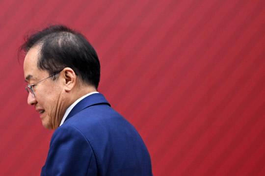 정계은퇴 의사 밝힌 홍준표. 연합뉴스