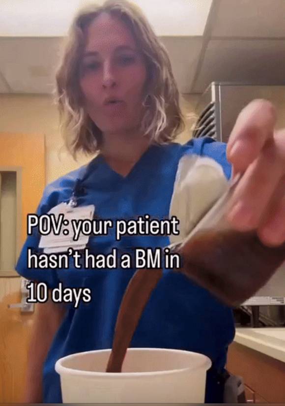 변비 등으로 고생할 경우, 프룬(말린 서양자두) 주스와 버터를 함께 먹으면 막힌 장을 해결할 수 있다는 미국 간호사의 주장이 화제를 모았다. 사진은 핫 버터드 프룬을 만드는 브룩 사피리토 간호사. [사진=브룩 사피리토 인스타그램]