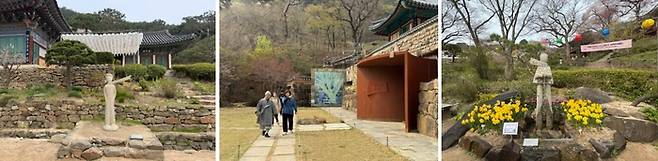 전등사에 있는 어린왕자 조각작품 3개  / 사진=홍지연 여행+ 기자